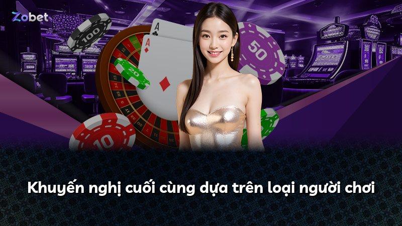 Khuyến nghị cuối cùng dựa trên loại người chơi